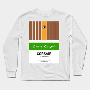 Chris Craft Corsair Motorboat Long Sleeve T-Shirt